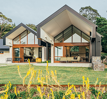 Lift-slide sliding doors and glazed gable